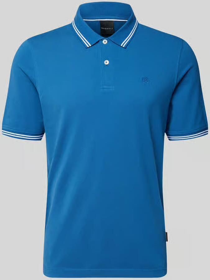 Bugatti regular fit poloshirt met gestikt logo