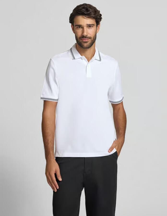 Bugatti regular fit poloshirt met gestikt logo - Foto 2