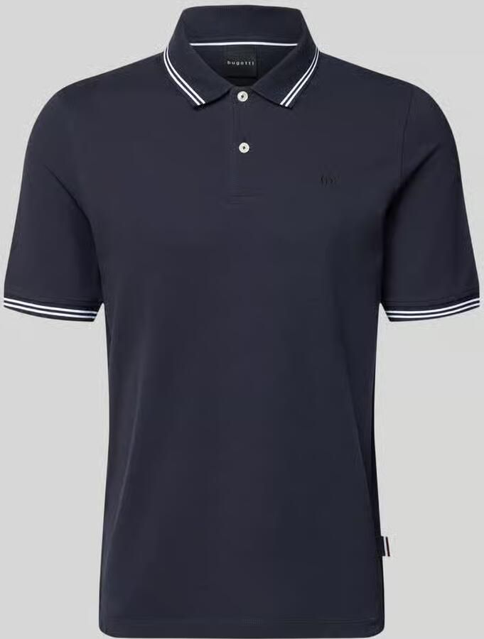 Bugatti regular fit poloshirt met gestikt logo