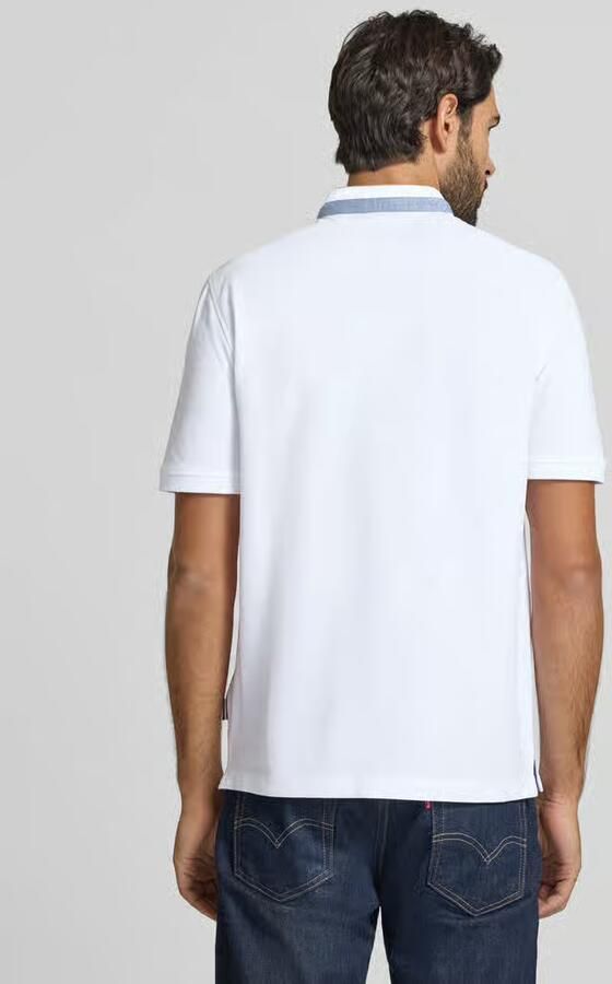 Bugatti regular fit poloshirt met opstaande kraag en gestikt logo - Foto 2