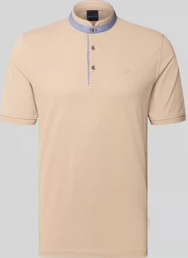 Bugatti Slim fit poloshirt met opstaande kraag