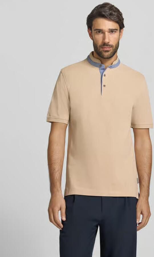 Bugatti Slim fit poloshirt met opstaande kraag - Foto 3