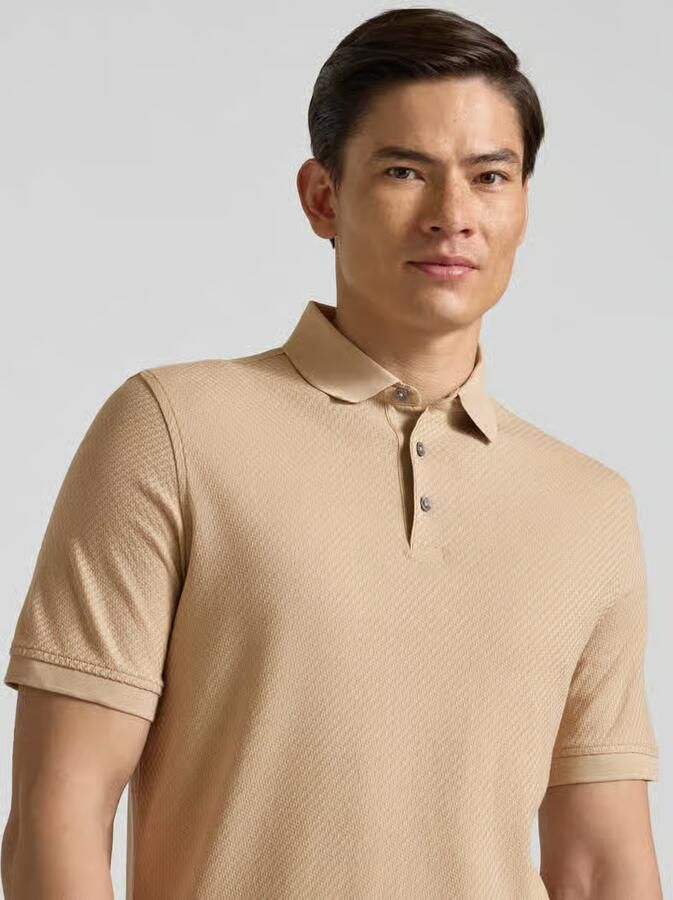Bugatti slim fit poloshirt met structuurpatroon