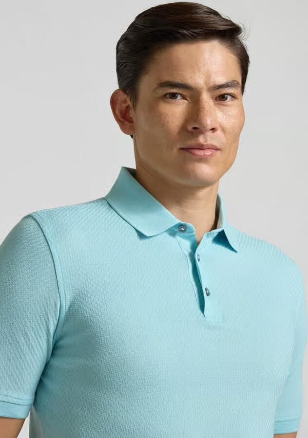 Bugatti slim fit poloshirt met structuurpatroon