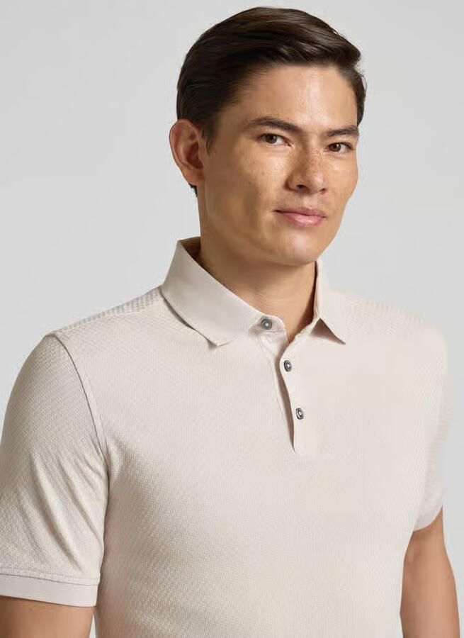 Bugatti slim fit poloshirt met structuurpatroon