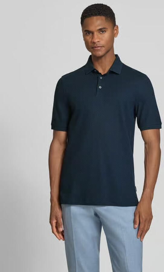 Bugatti slim fit poloshirt met structuurpatroon - Foto 2