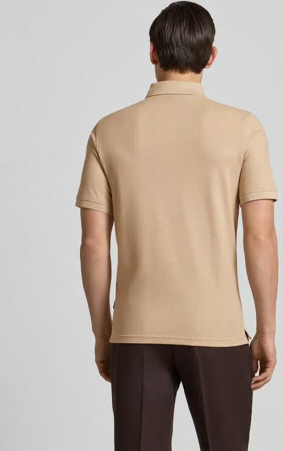 Bugatti slim fit poloshirt met structuurpatroon