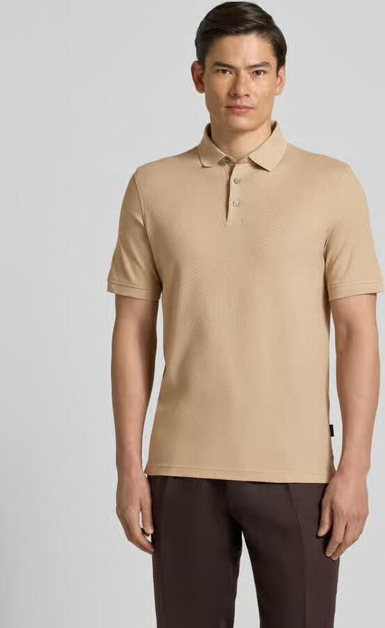 Bugatti slim fit poloshirt met structuurpatroon - Foto 4