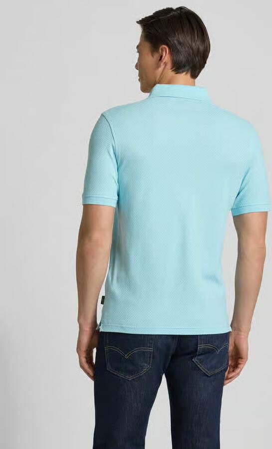 Bugatti slim fit poloshirt met structuurpatroon - Foto 3