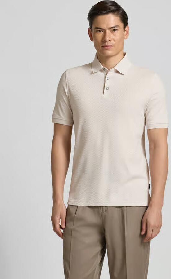 Bugatti slim fit poloshirt met structuurpatroon - Foto 3