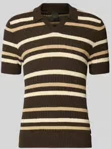 Bugatti slim fit poloshirt met V-hals