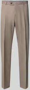 Bugatti straight fit broek van scheerwolmix