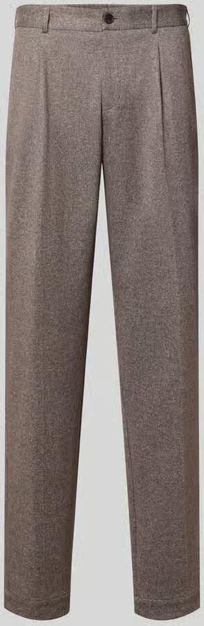 Bugatti straight fit stoffen broek met katoen-aandeel