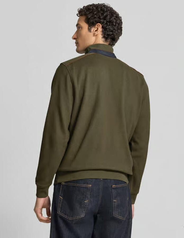 Bugatti Sweatshirt met opstaande kraag en ritssluiting - Foto 2
