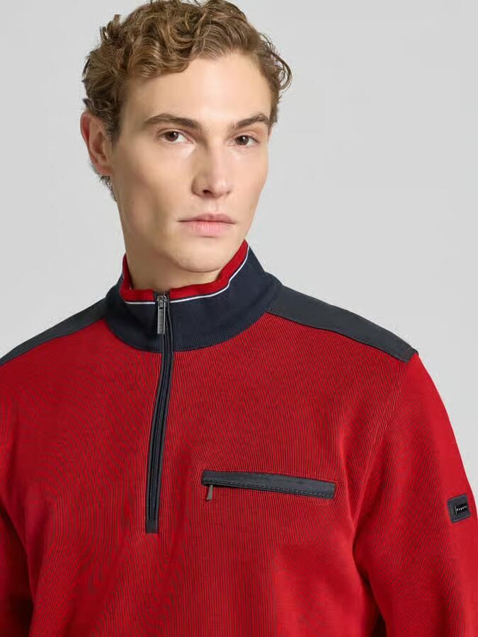 Bugatti Sweatshirt met opstaande kraag model 'Selanik' - Foto 2