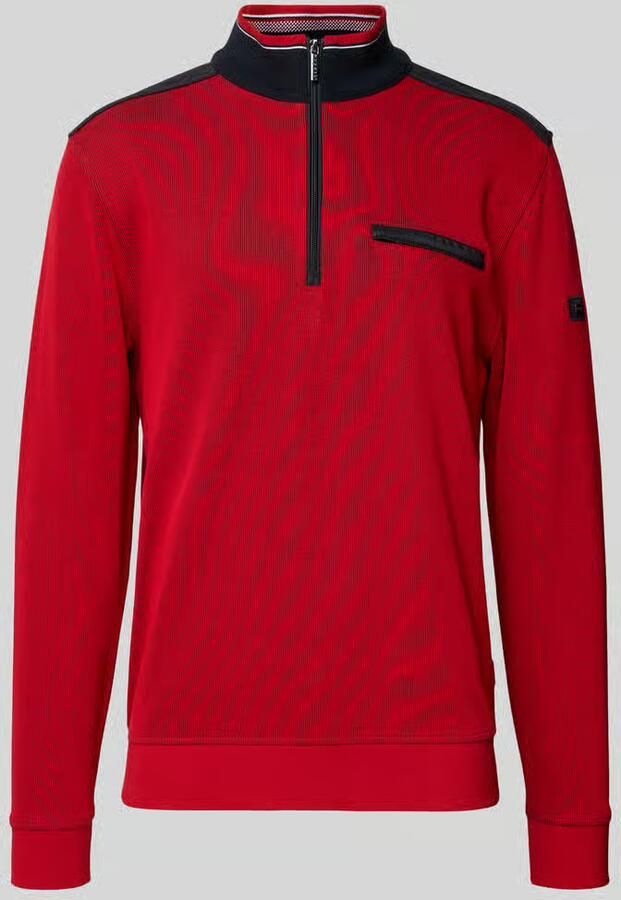 Bugatti Sweatshirt met opstaande kraag model 'Selanik'