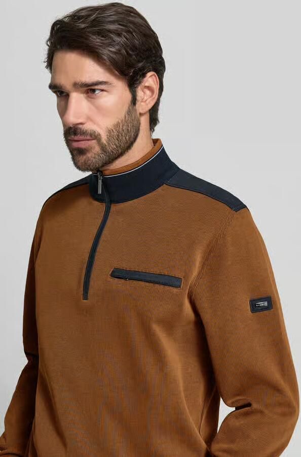 Bugatti Sweatshirt met opstaande kraag model 'Selanik' - Foto 2