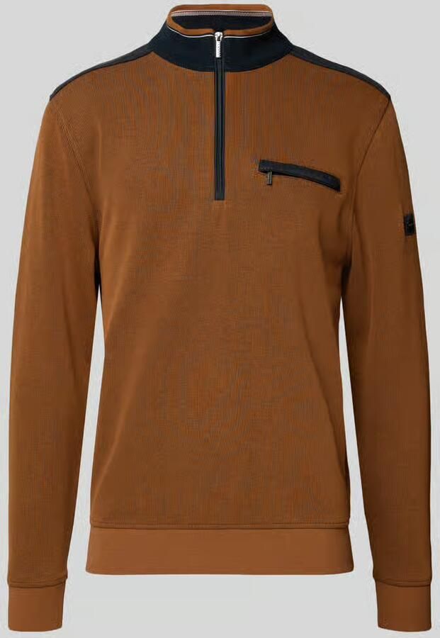 Bugatti Sweatshirt met opstaande kraag model 'Selanik'