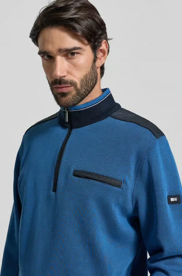 Bugatti Sweatshirt met opstaande kraag model 'Selanik' - Foto 2