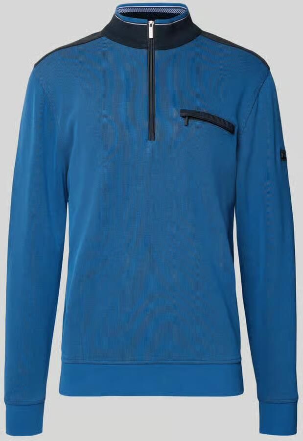 Bugatti Sweatshirt met opstaande kraag model 'Selanik'