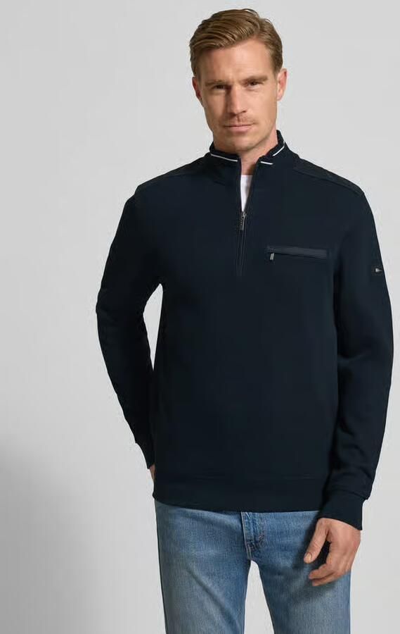 Bugatti Sweatshirt met opstaande kraag model 'Selanik' - Foto 2