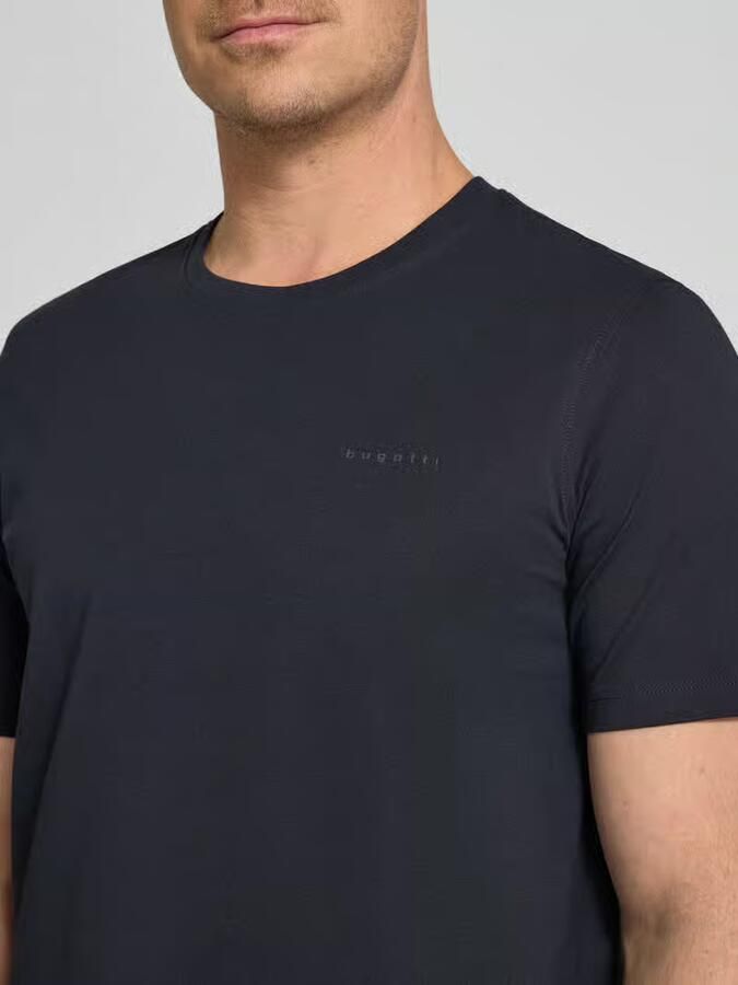 Bugatti T-shirt met labeldetail