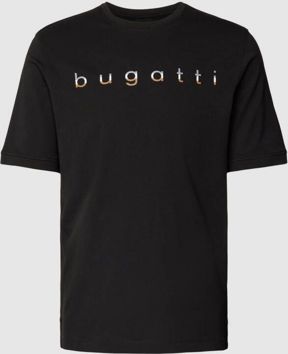 Bugatti T-shirt met labelprint
