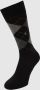 Burlington Edinburgh sokken wol zwart grijs gerruit wol - Thumbnail 1