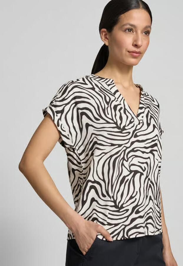B.Young Blouseshirt van mix van linnen en viscose model 'FALAKKA'