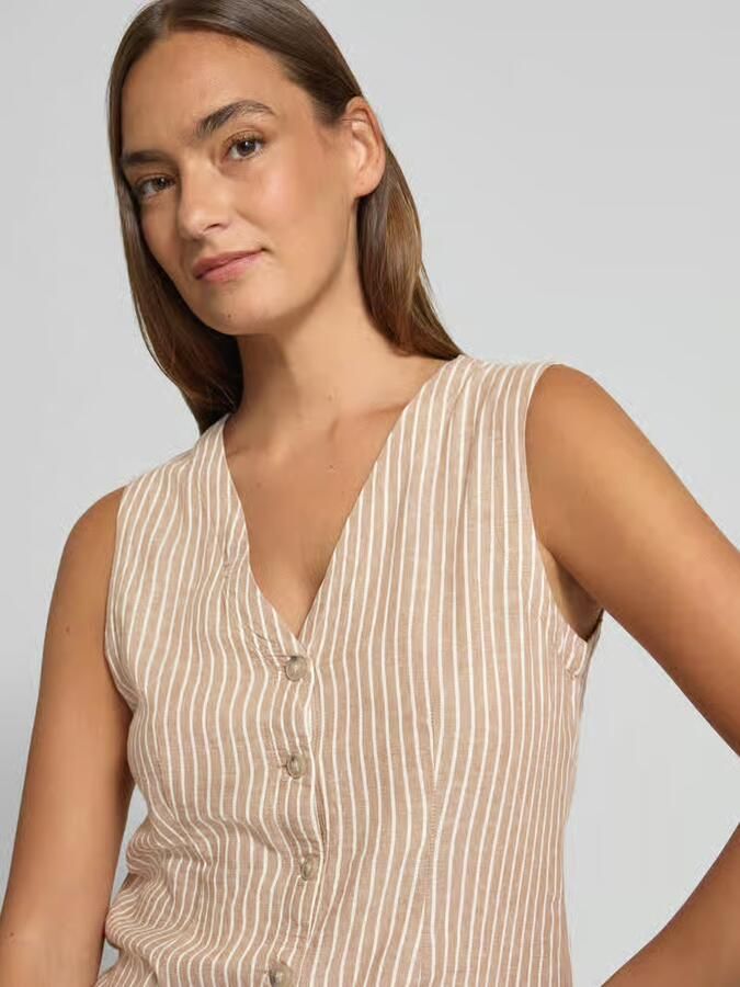 B.Young Bodywarmer van mix van linnen en viscose model 'FALAKKA'