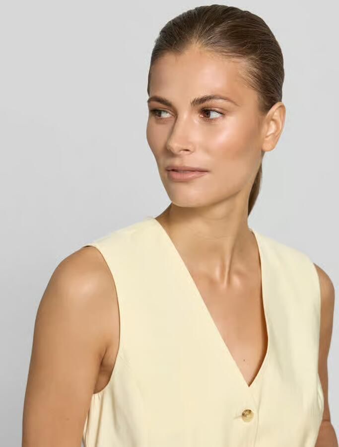 B.Young Bodywarmer van viscosemix met klepzakken model 'ESSIE'
