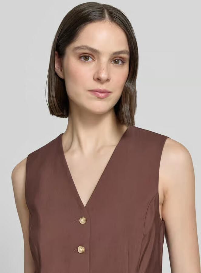 B.Young Bodywarmer van viscosemix met klepzakken model 'ESSIE'