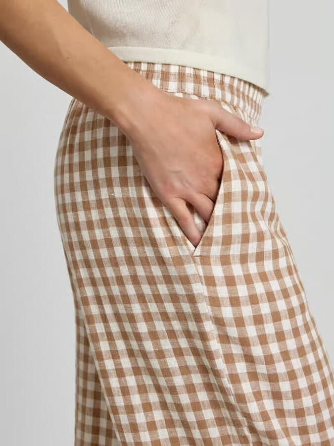 B.Young Culotte van mix van linnen en viscose met elastische band