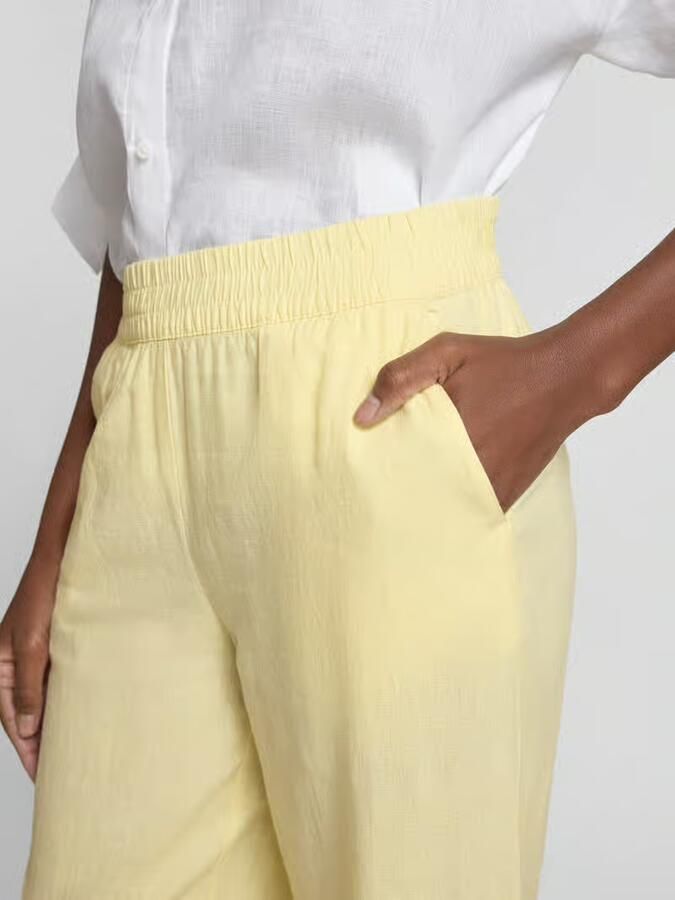 B.Young Culotte van mix van linnen en viscose met elastische band