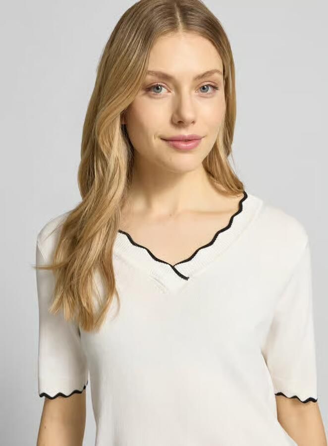 B.Young Gebreid shirt van viscosemix met contraststrepen model 'MORLA' - Foto 4
