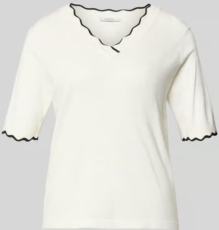 B.Young Gebreid shirt van viscosemix met contraststrepen model 'MORLA' - Foto 5