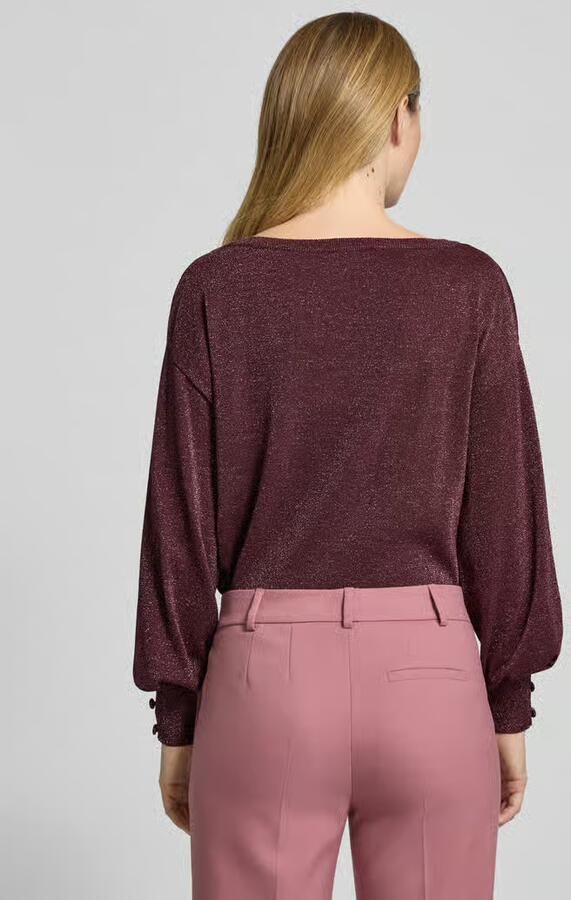B.Young Gebreide pullover met sierknopen model 'MOBBE'
