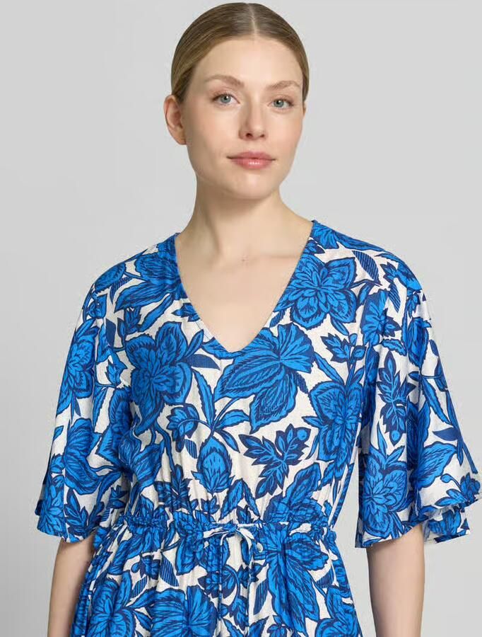 B.Young maxi-jurk van viscosemix met tunnelkoord model 'KAIA'