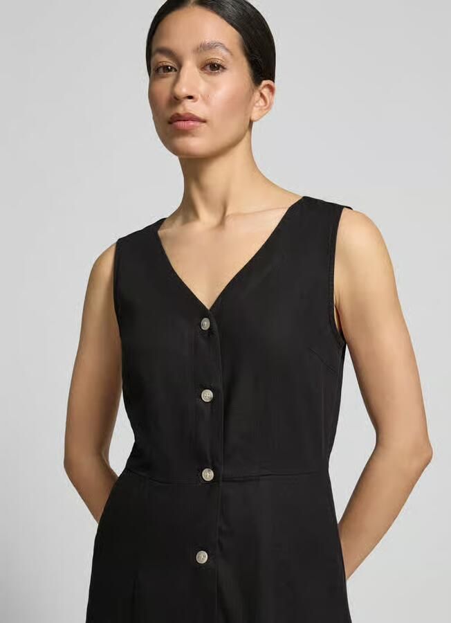B.Young midi-jurk van linnenmix met knoopsluiting model 'FALAKKA' - Foto 5