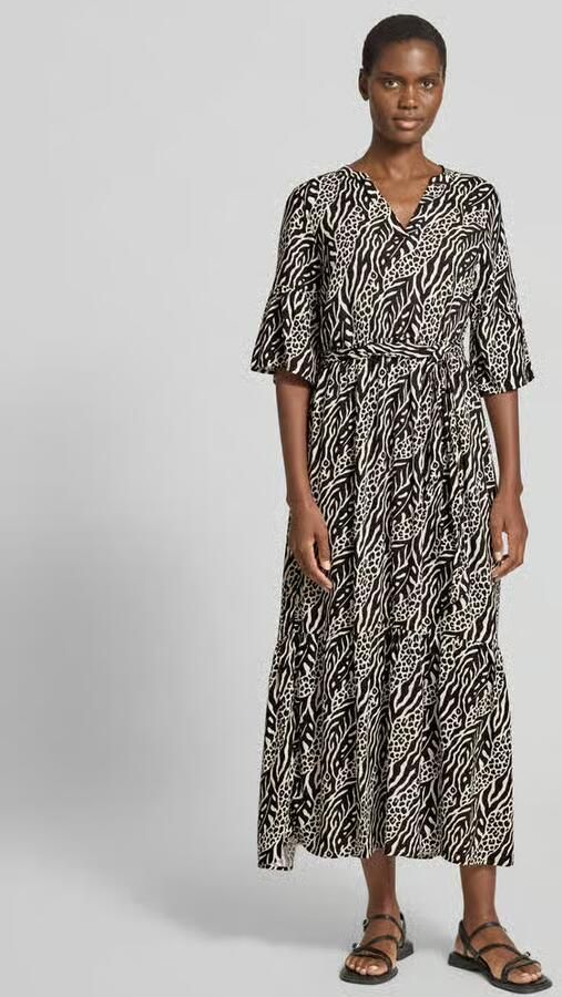 B.Young midi-jurk van viscose met tuniekkraag model 'JOELLA' - Foto 2