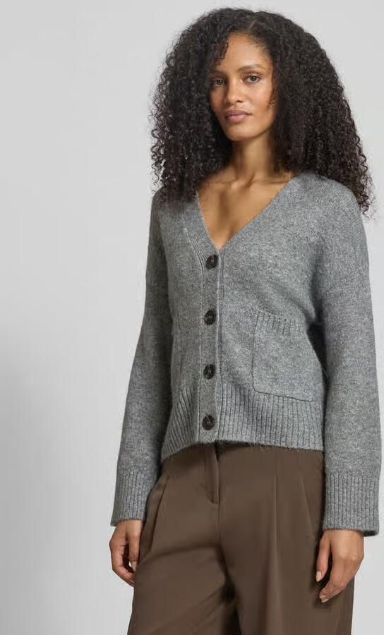 B.Young Oversized gebreid jack met knoopsluiting model 'OTTI' - Foto 2