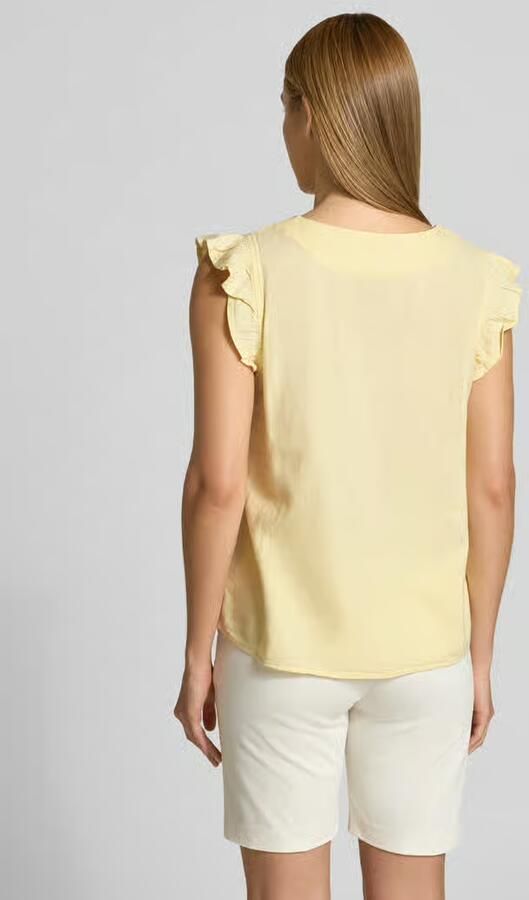 B.Young regular fit blouse van mix van linnen en viscose met ruches - Foto 3
