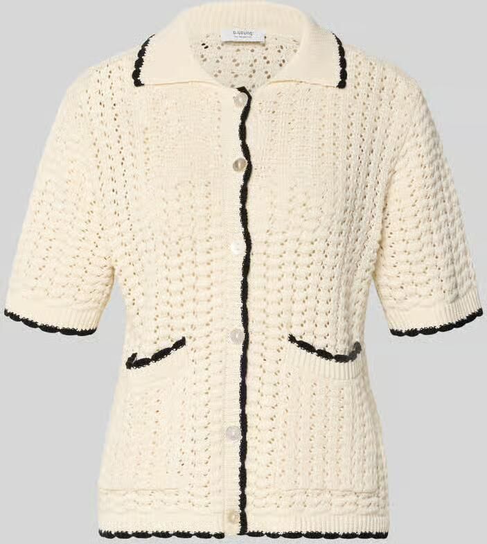 B.Young regular fit cardigan met gaatjesmotief model 'Muno'
