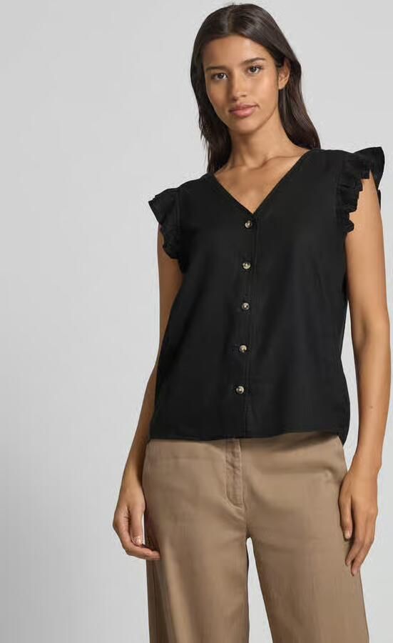 B.Young Regular fit linnen blousetop met V-hals model 'FALAKKA' - Foto 2