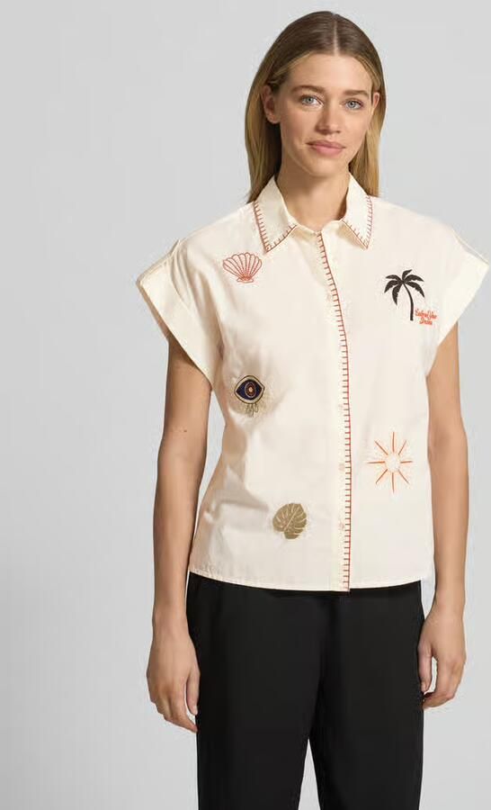 B.Young regular fit overhemdblouse met all-over motiefstitching model 'Jesse' - Foto 4