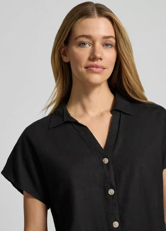 B.Young regular fit overhemdblouse van linnenmix model 'Falakka'