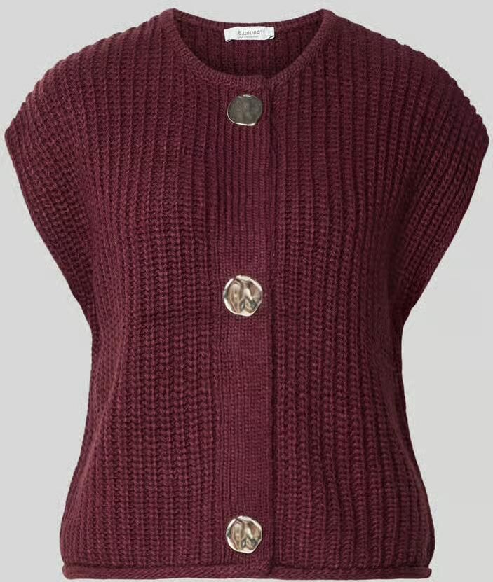 B.Young relaxed fit mouwloos vest met wol model 'Norma'