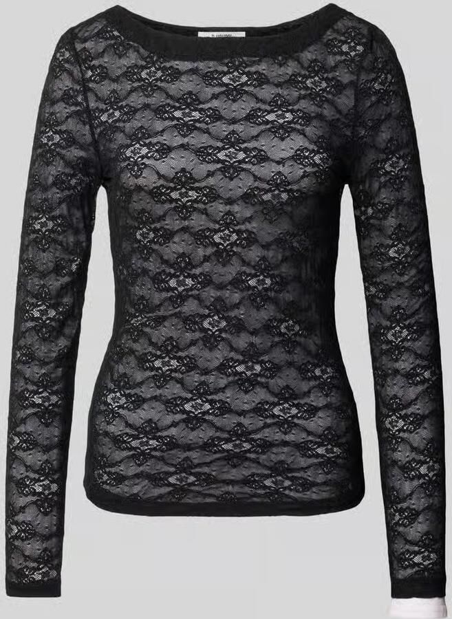 B.Young Shirt met lange mouwen van kant model 'PRIYA'