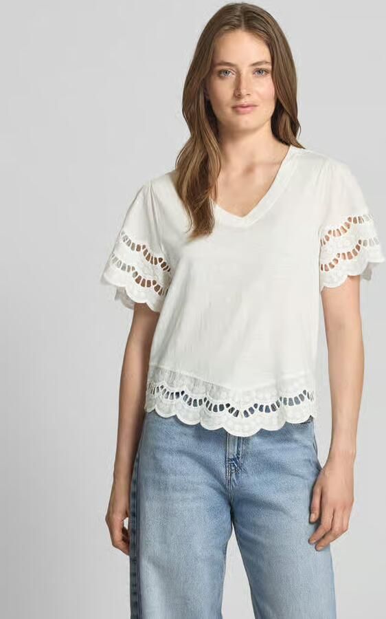 B.Young T-shirt met broderie anglaise model 'PALORA' - Foto 3