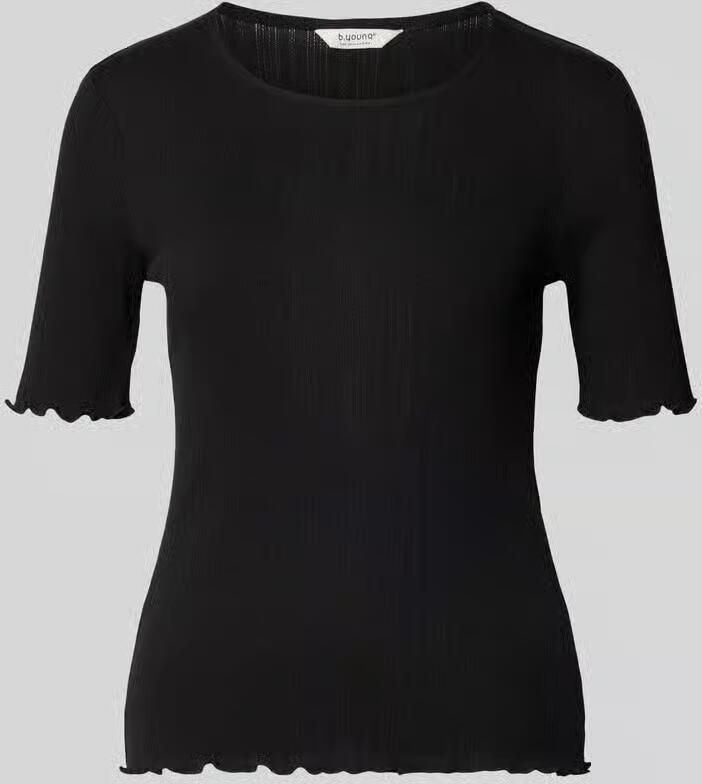 B.Young T-shirt met golvende zoom en ronde hals model 'UNICA'